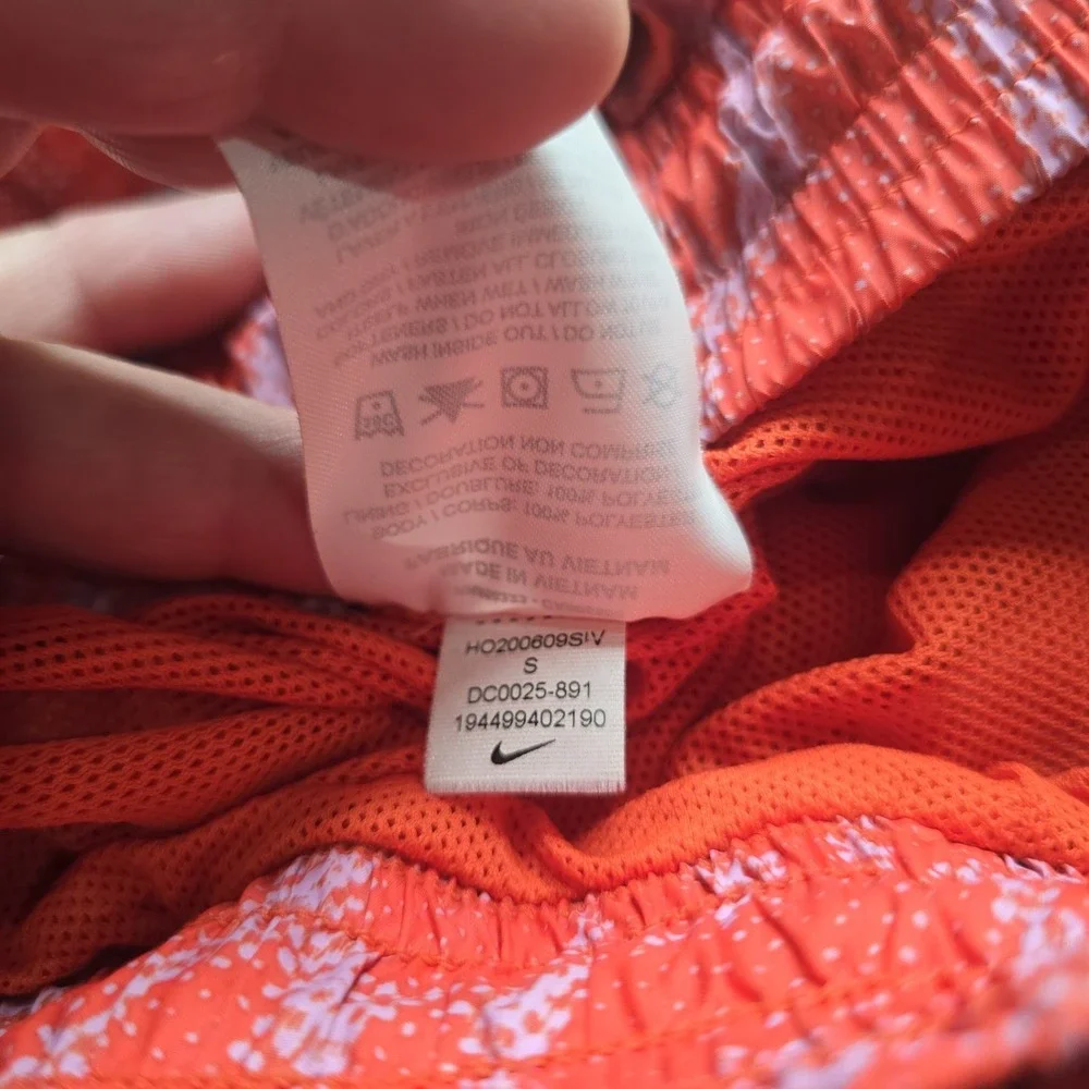Nike Sportswear Woven Training Jogger Pants Women Small Orange Pink Animal Print